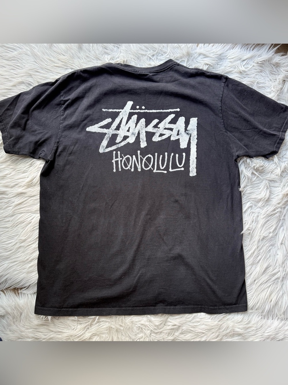 Stüssy Honolulu Hawaii Chapter Tee Black XL Front Back Logo Vintage